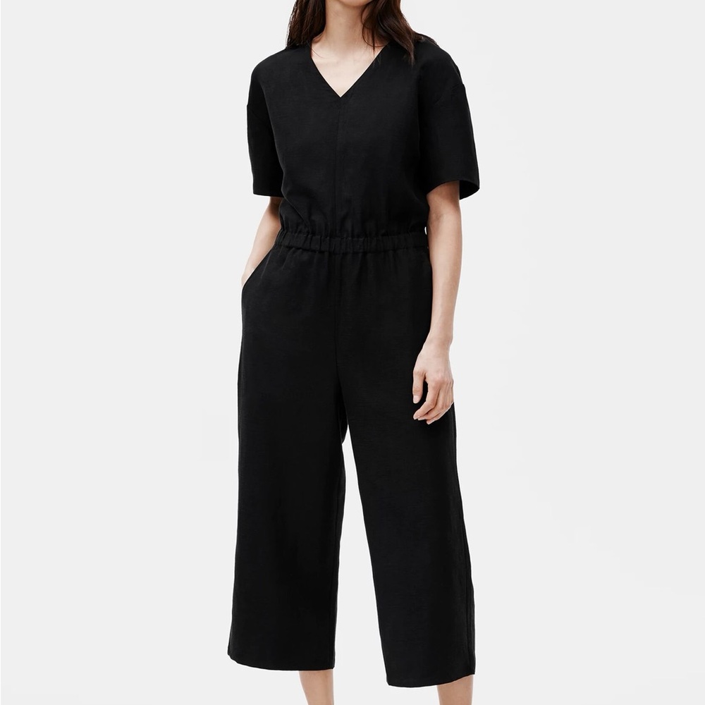 Eileen Fisher Tencel & Organic Linen Slub Jumpsuit